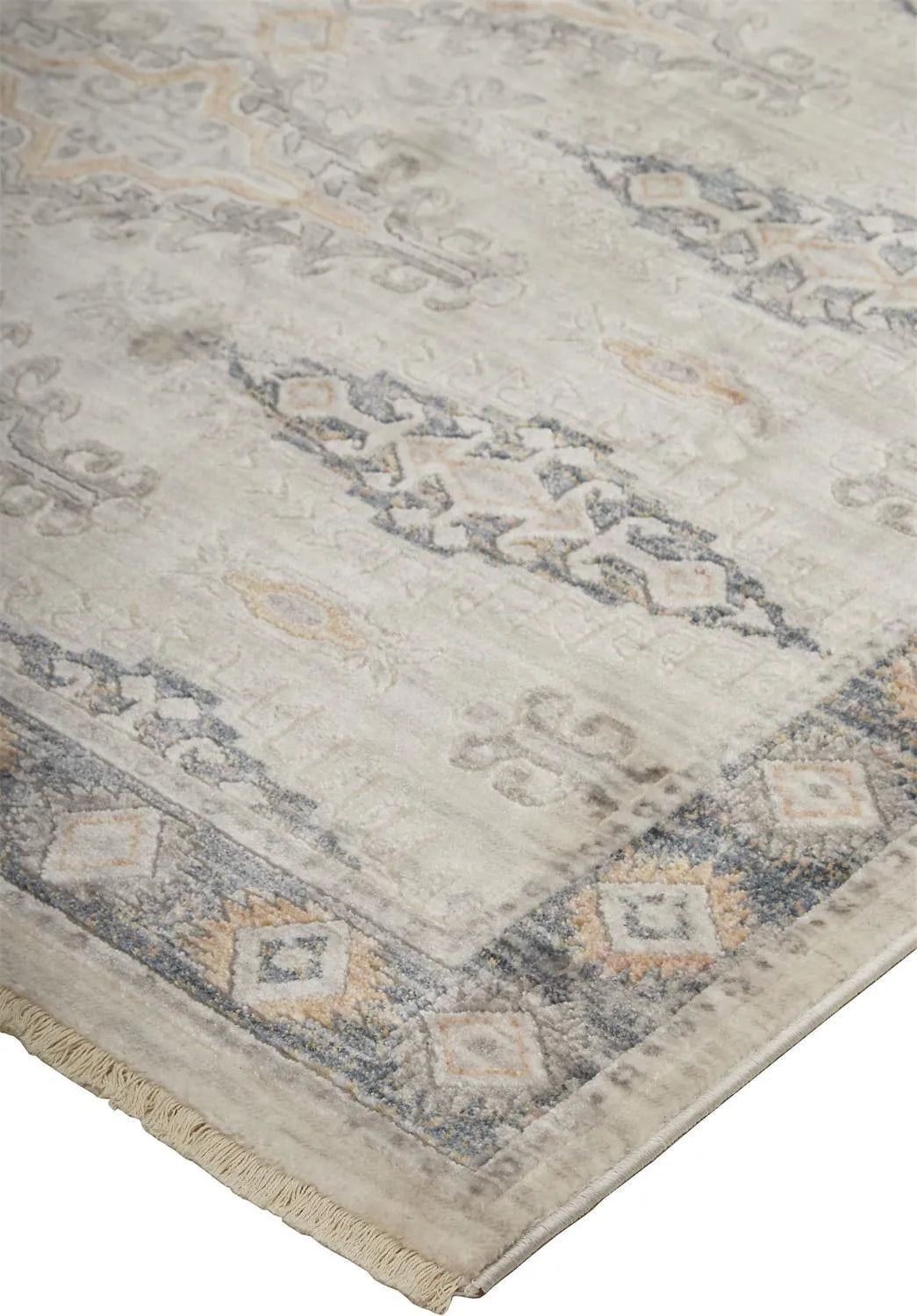 Kyra 3847F Ivory/Blue Rug - Baconco