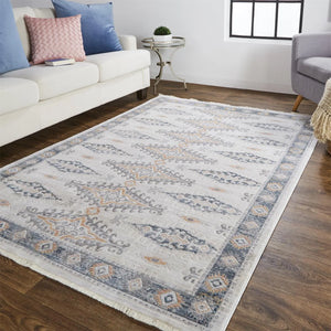 Kyra 3847F Ivory/Blue Rug - Baconco