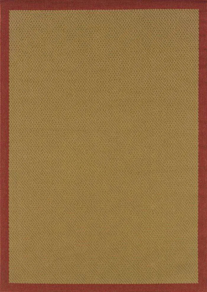 Lanai 525O Beige/ Red Rug - Baconco