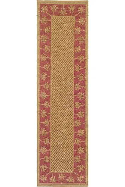 Lanai 606C Beige/ Red Rug - Baconco