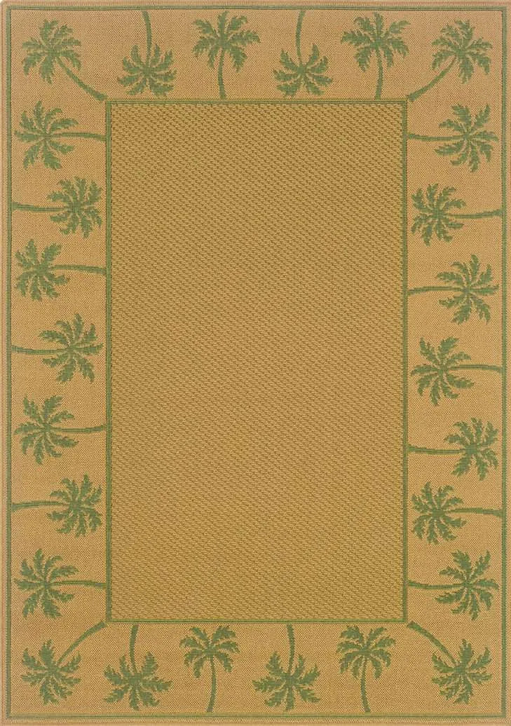 Lanai 606G Beige/ Green Rug - Baconco