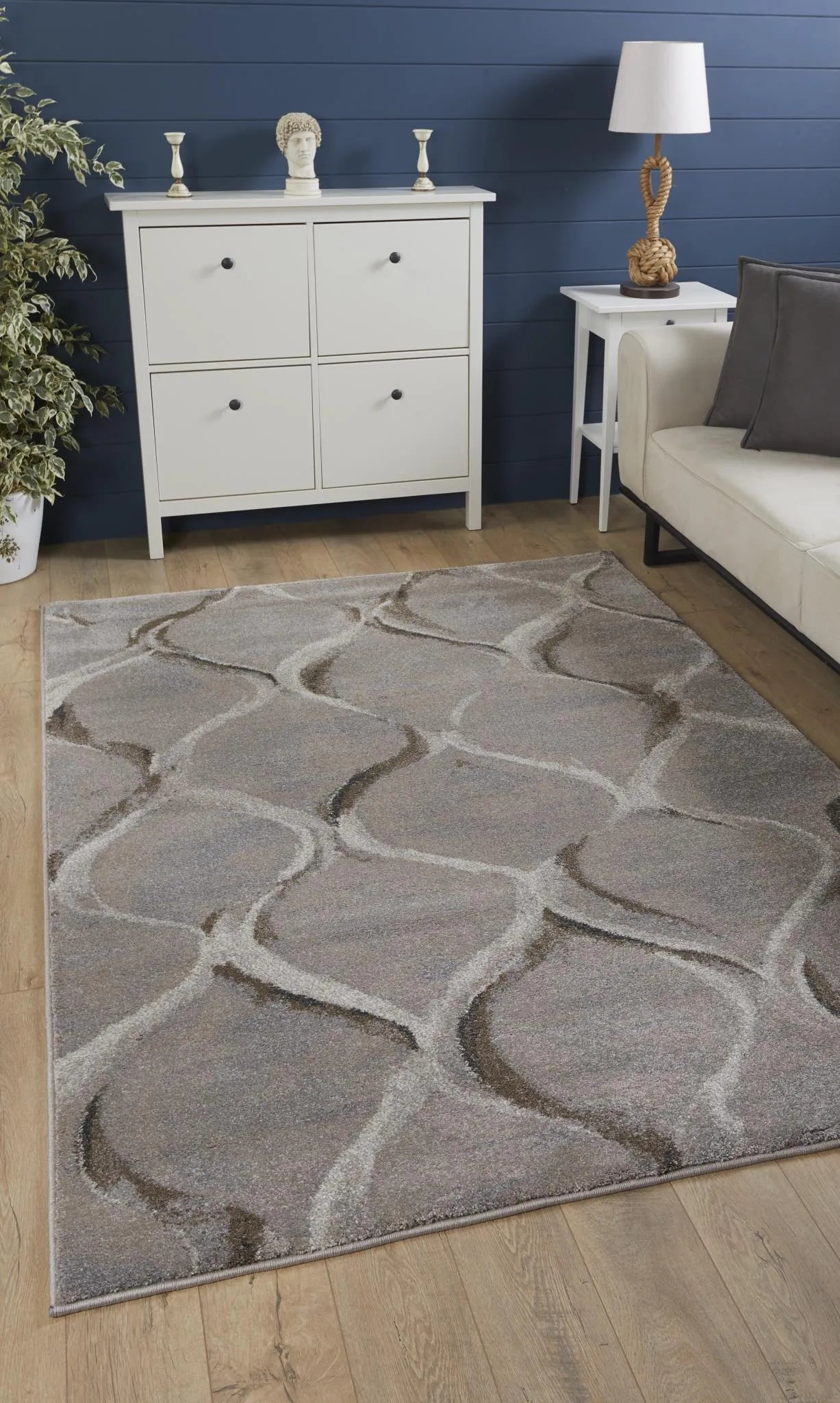 Landscapes 5905 Slate Groove Rug - Baconco