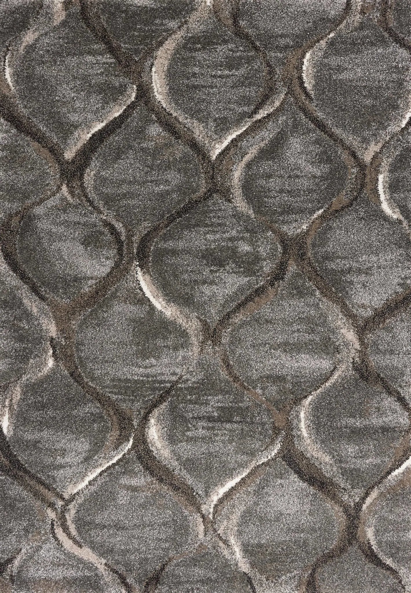 Landscapes 5906 Groove Charcoal Rug - Baconco