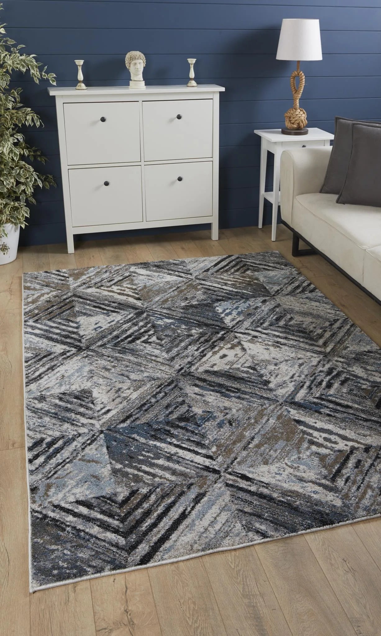 Landscapes 5911 Blue/Ivory Dimensions Rug - Baconco