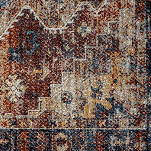 Lanham 82274BMU Blue/Multi Rug - Baconco