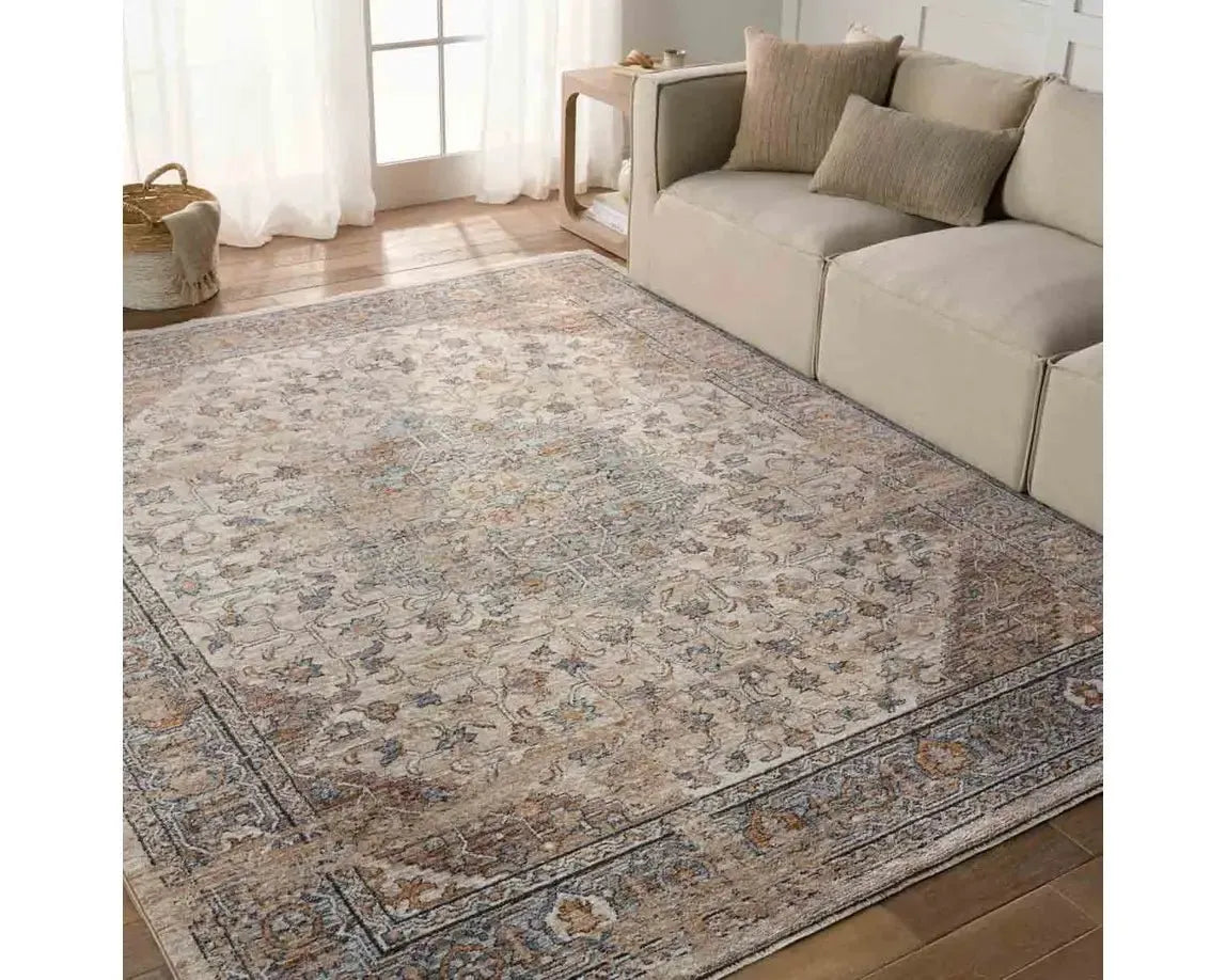 Lark LAR01 Beige/Blue Rug - Baconco