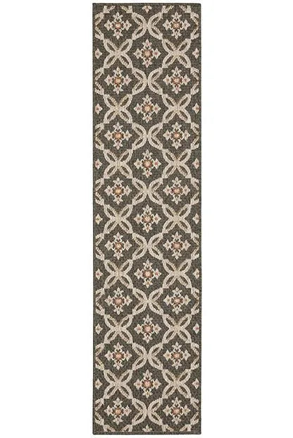 Latitude 1904K Grey Orange Rug - Baconco