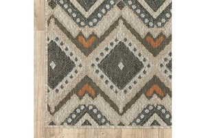 Latitude 2X Grey Orange Rug - Baconco