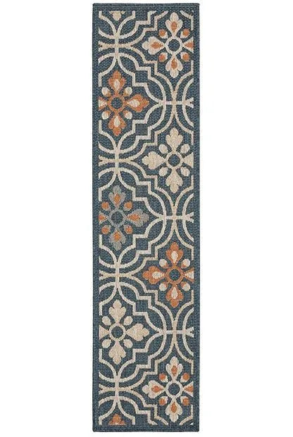 Latitude 709B Blue Orange Rug - Baconco