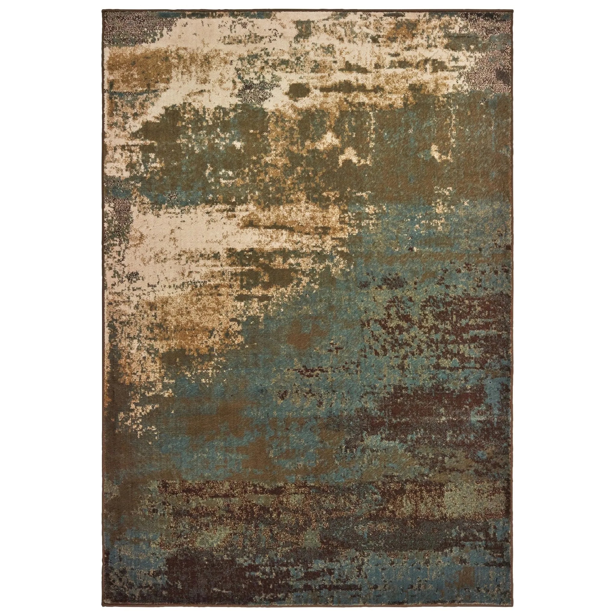 Laurel 6365G Brown/Blue Rug - Baconco