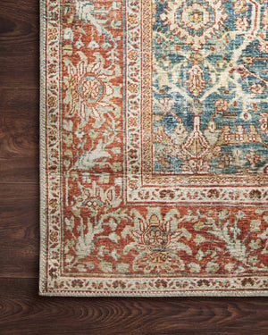 Layla LAY-04 Ocean/Rust Rug - Baconco