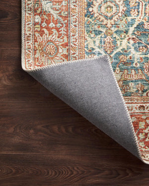 Layla LAY-04 Ocean/Rust Rug - Baconco