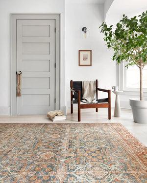 Layla LAY-04 Ocean/Rust Rug - Baconco