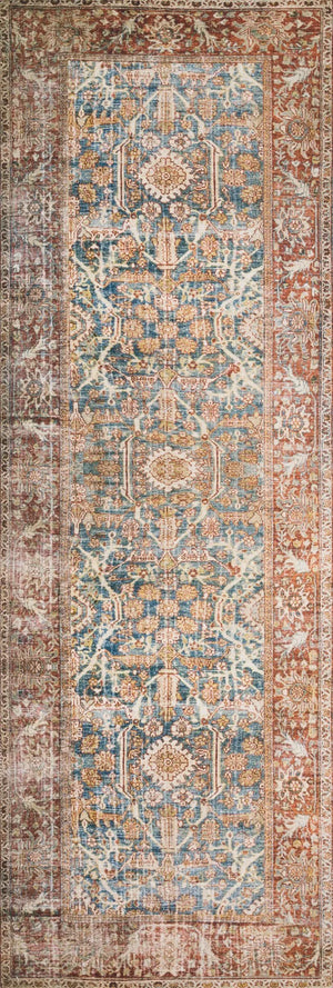 Layla LAY-04 Ocean/Rust Rug - Baconco