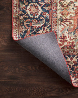 Layla LAY-08 Red/Navy Rug - Baconco