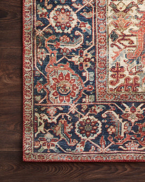 Layla LAY-08 Red/Navy Rug - Baconco