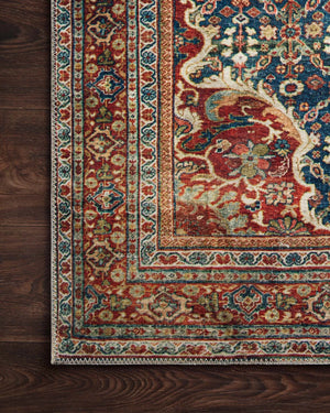 Layla LAY-09 Cobalt Blue/Spice Rug - Baconco