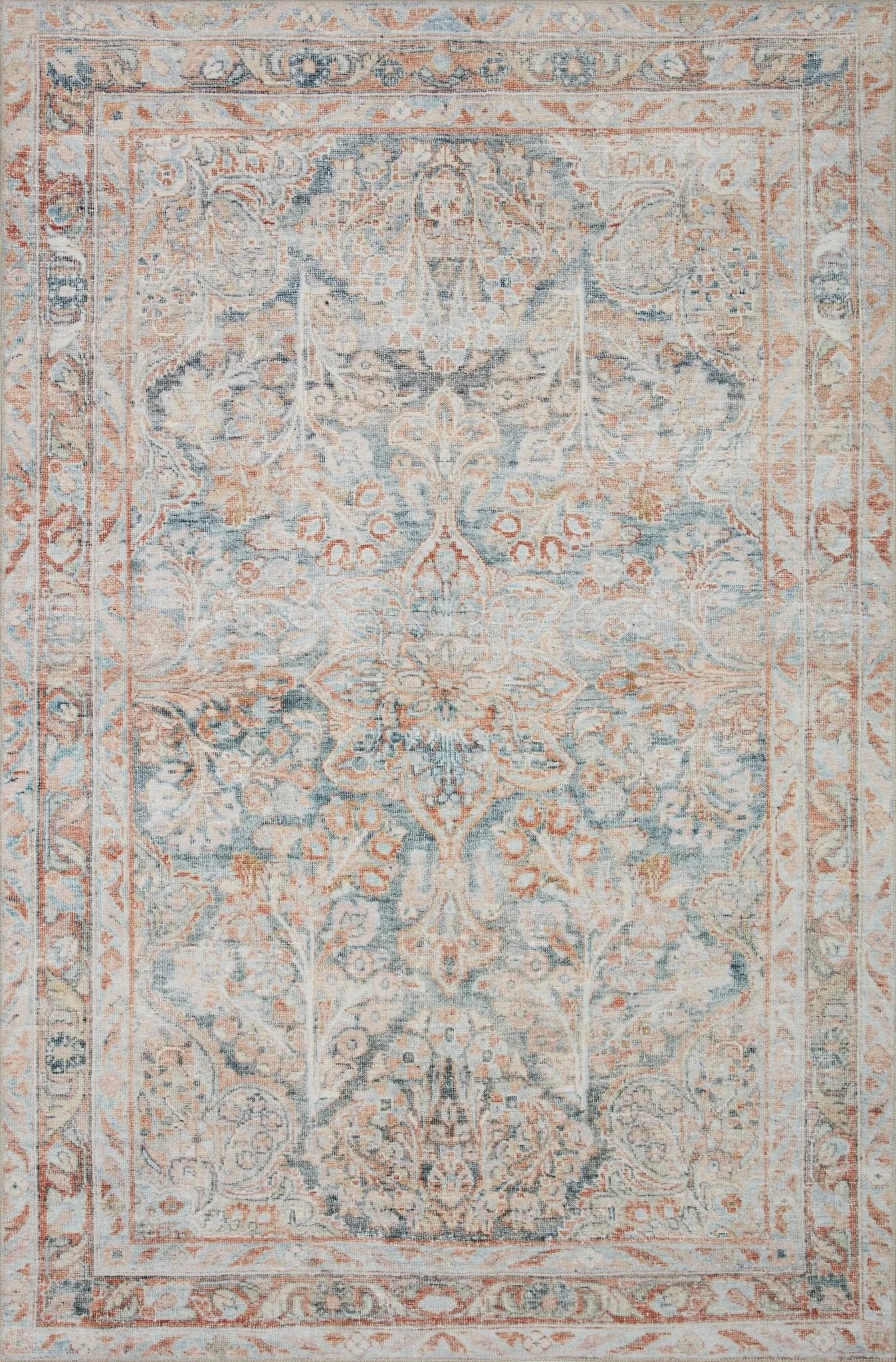 Lenna By Magnolia Home Lea-02 Ocean/Apricot Rug - Baconco