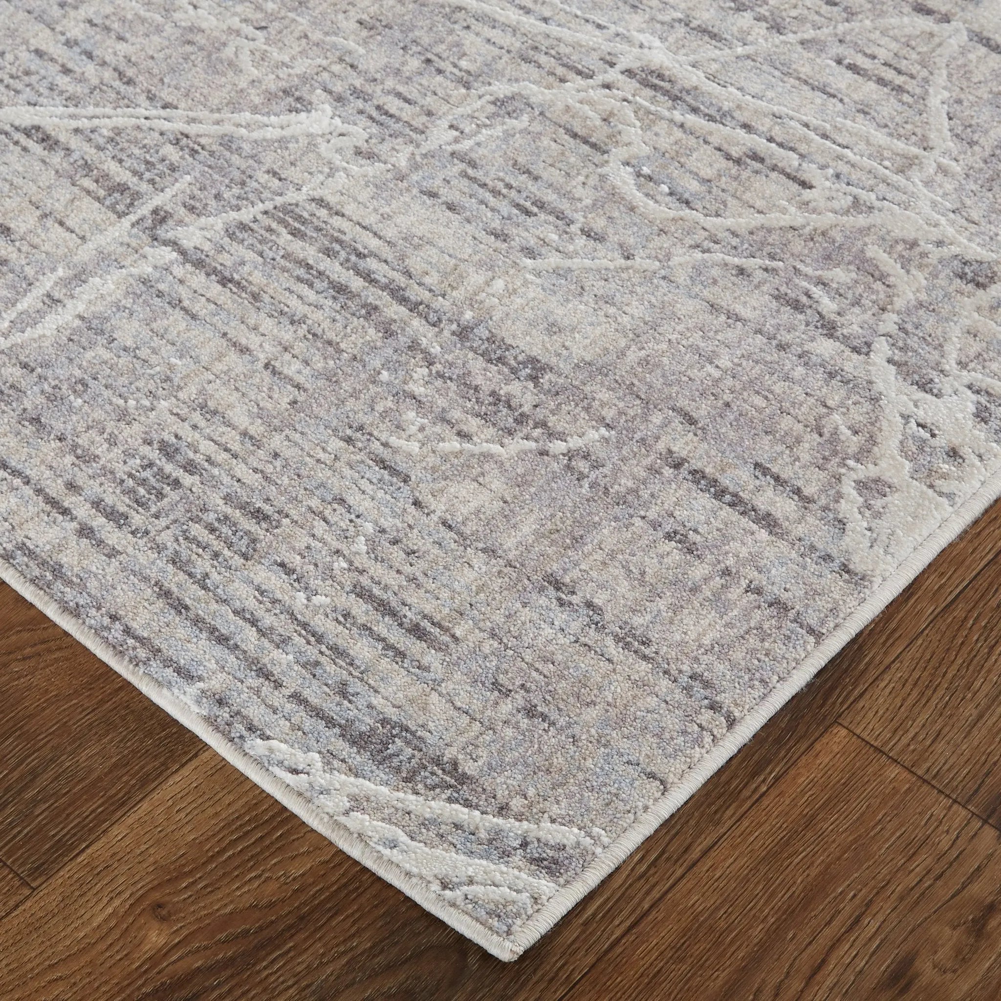 Lennon LEN39FZF Taupe/Grey Rug - Baconco