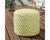 Lenon LNN01 Chartreuse/Ivory Pouf - Baconco