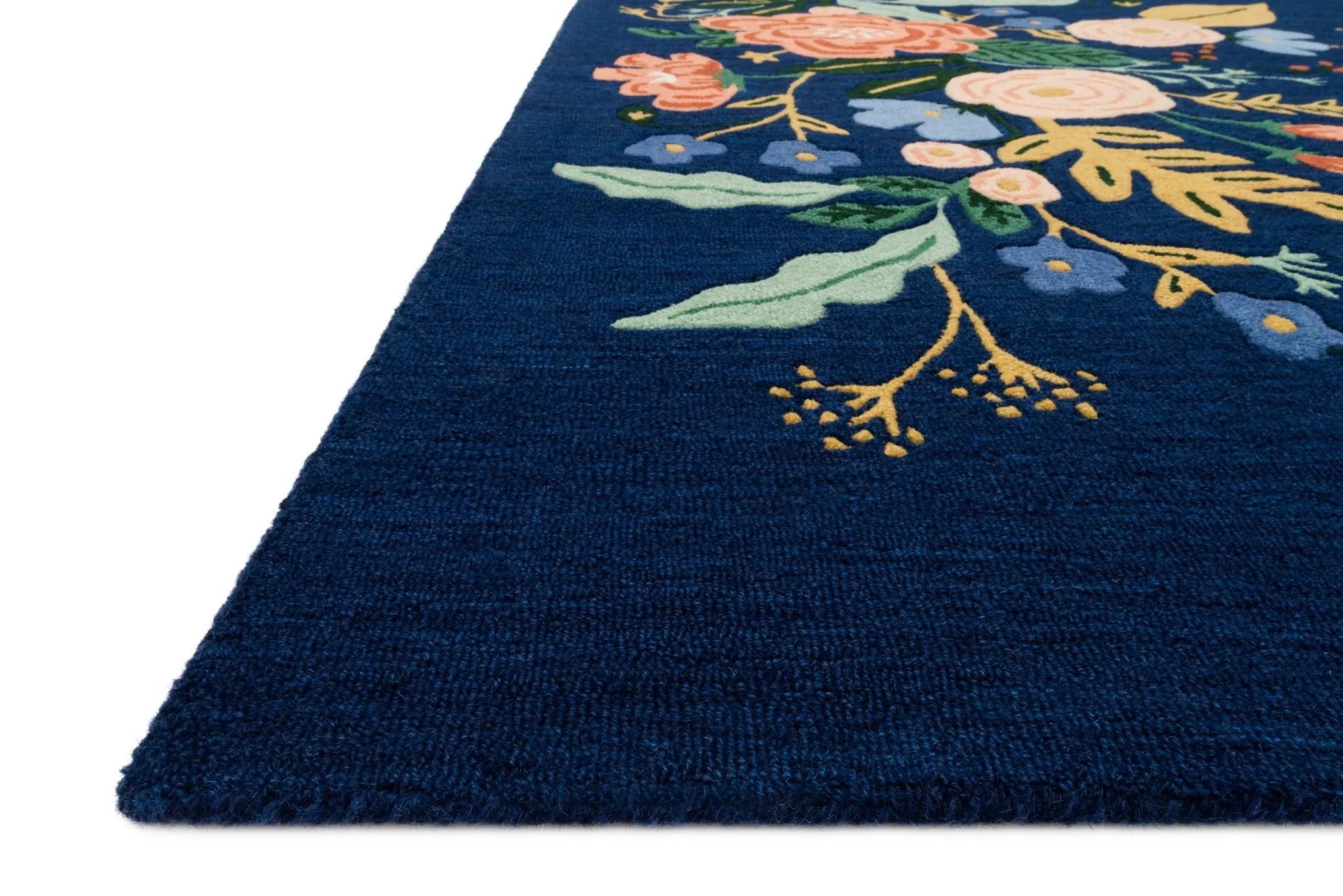 Les Fleurs by Rifle Paper Co LES-04 Indigo/Multi Rug - Baconco