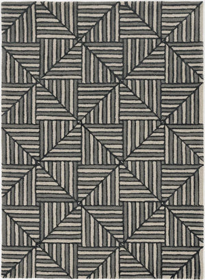 Libby Langdon Upton 4304 Diagonal Tile Navy/Charcoal Rug - Baconco