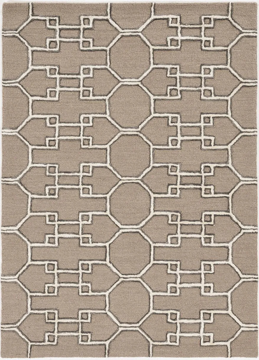 Libby Langdon Upton 4305 Asian Trellis Mocha/Ink Rug - Baconco