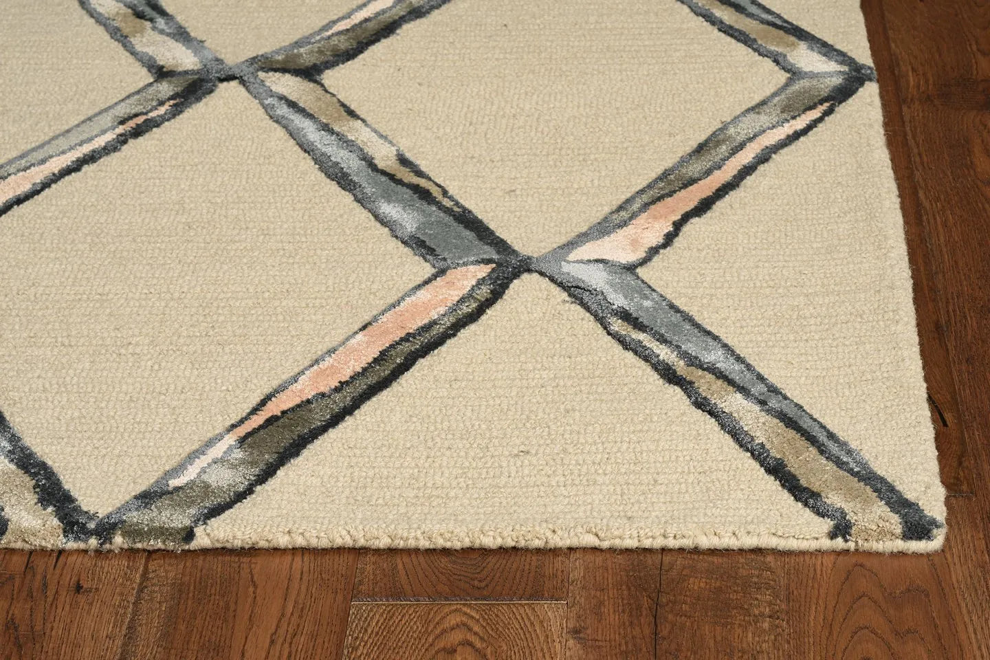 Libby Langdon Upton 4307 Mod Scape Putty/Slate Rug - Baconco