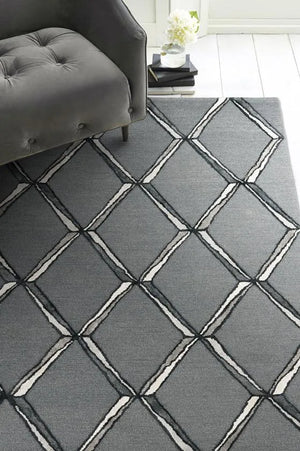 Libby Langdon Upton 4308 Mod Scape Charcoal/Silver Rug - Baconco