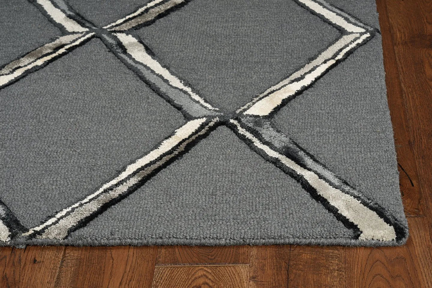 Libby Langdon Upton 4308 Mod Scape Charcoal/Silver Rug - Baconco