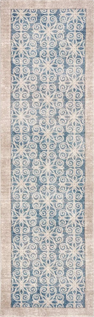 Libby Langdon Winston 5810 Looking Glass Teal Rug - Baconco