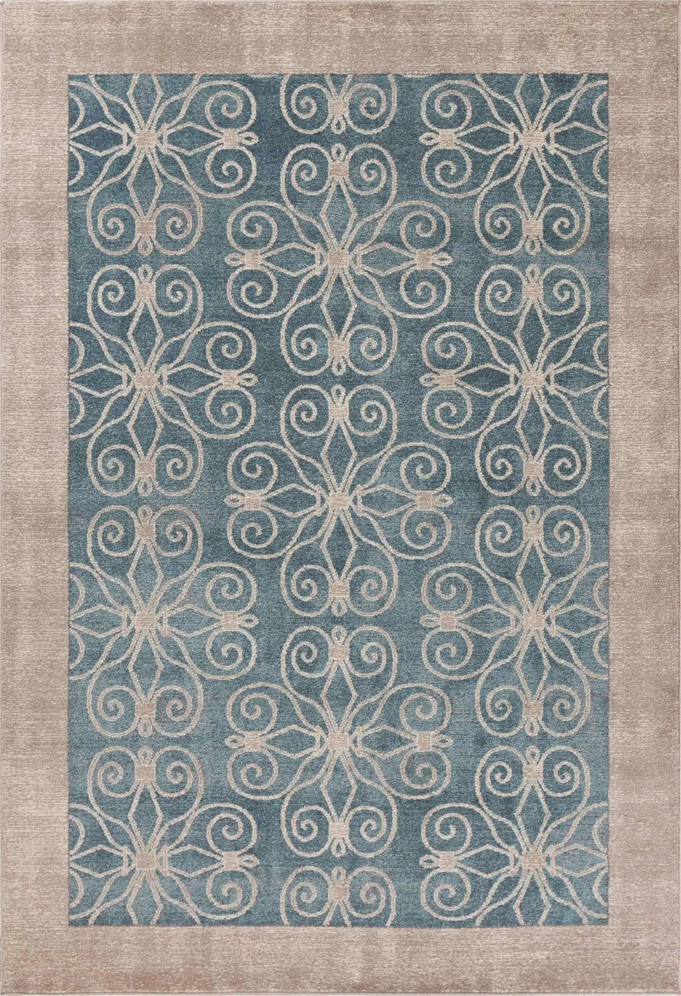 Libby Langdon Winston 5810 Looking Glass Teal Rug - Baconco