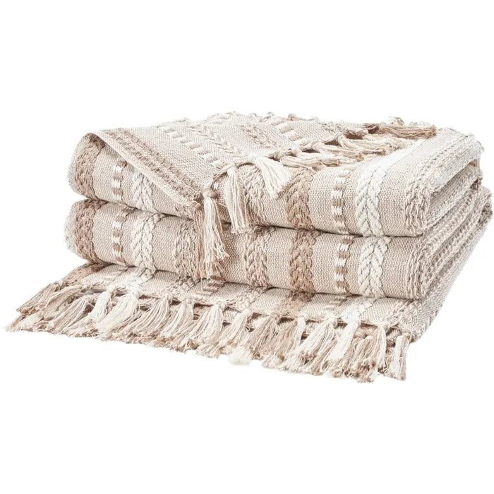 Lifestyle RJ204 Beige Throw Blanket - Baconco