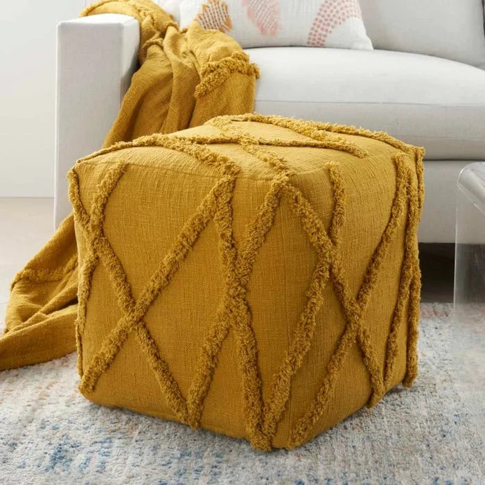 Lifestyle SH018 Mustard Pouf - Baconco