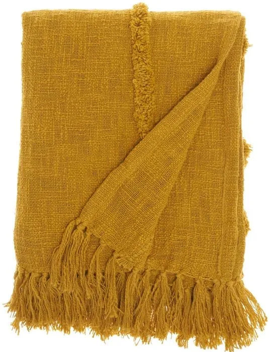 Lifestyle SH018 Mustard Throw Blanket - Baconco