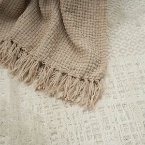 Lifestyle ZH225 Beige Throw Blanket - Baconco