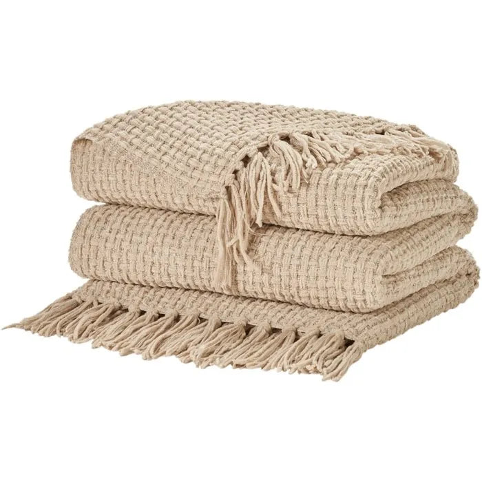 Lifestyle ZH225 Beige Throw Blanket - Baconco