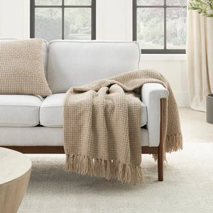 Lifestyle ZH225 Beige Throw Blanket - Baconco