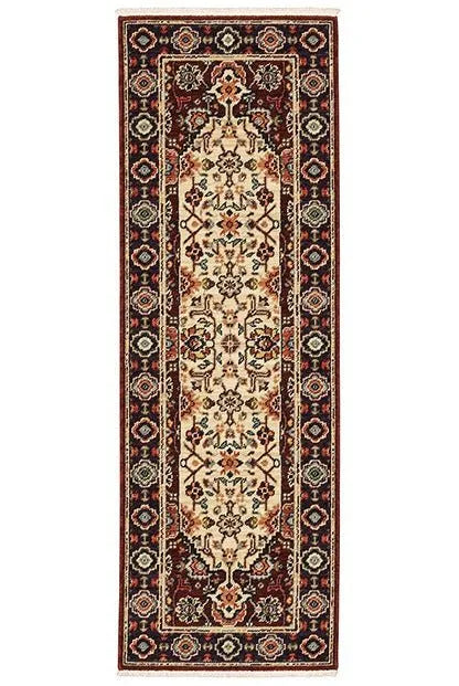 Lilihan 1802W Red/Ivory Rug - Baconco