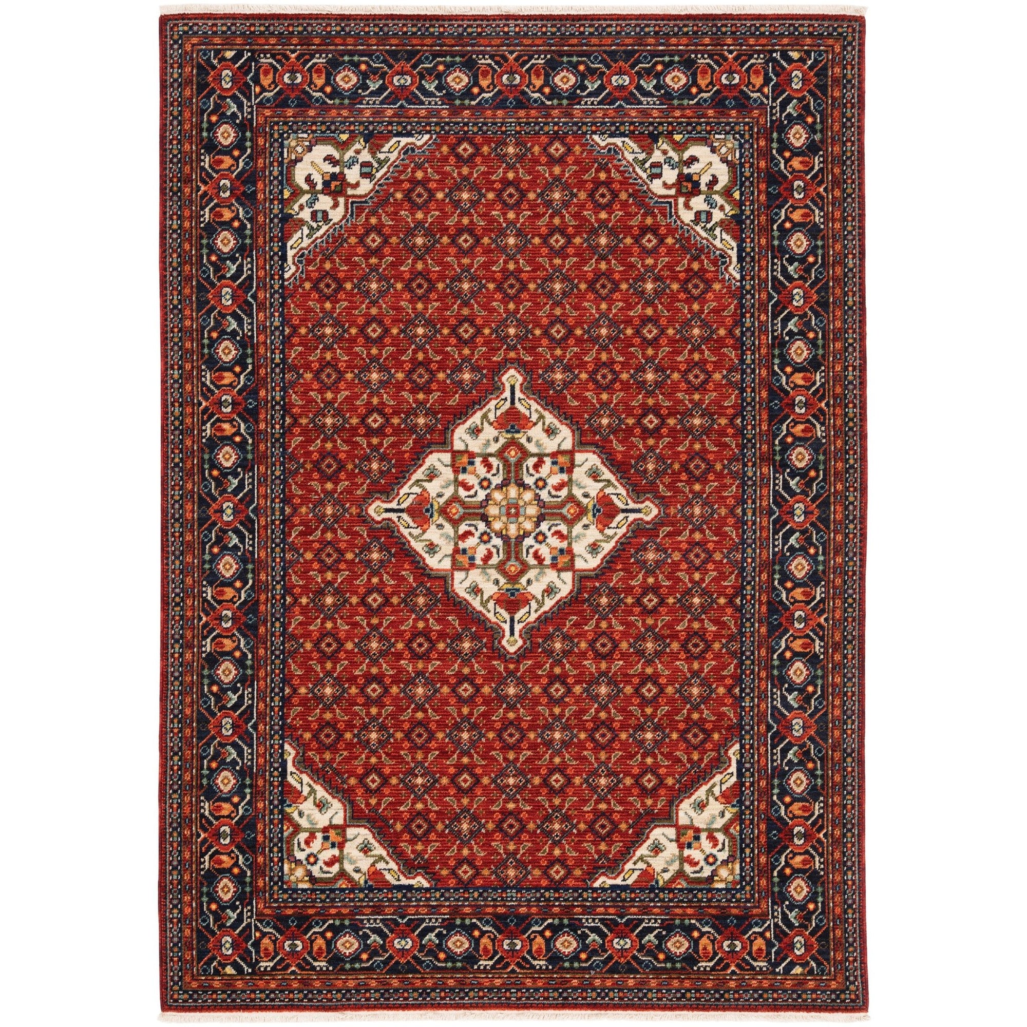 Lilihan 1C Red/Blue Rug - Baconco