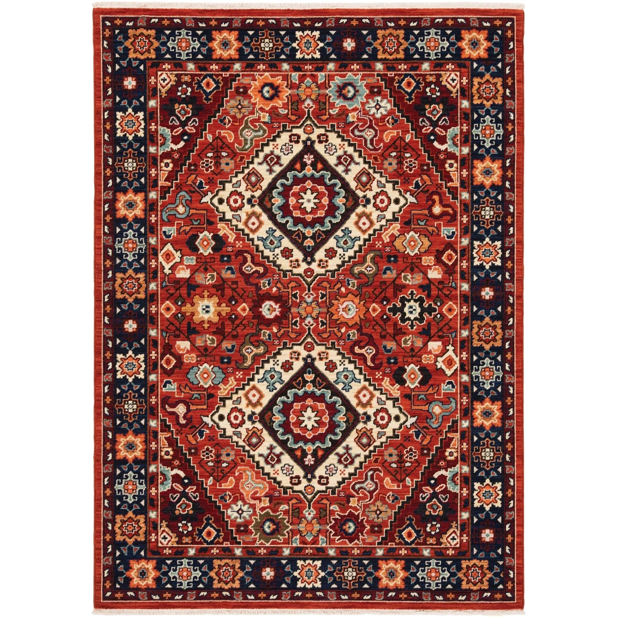 Lilihan 2061V Red/Blue Rug - Baconco