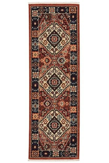 Lilihan 2061V Red/Blue Rug - Baconco