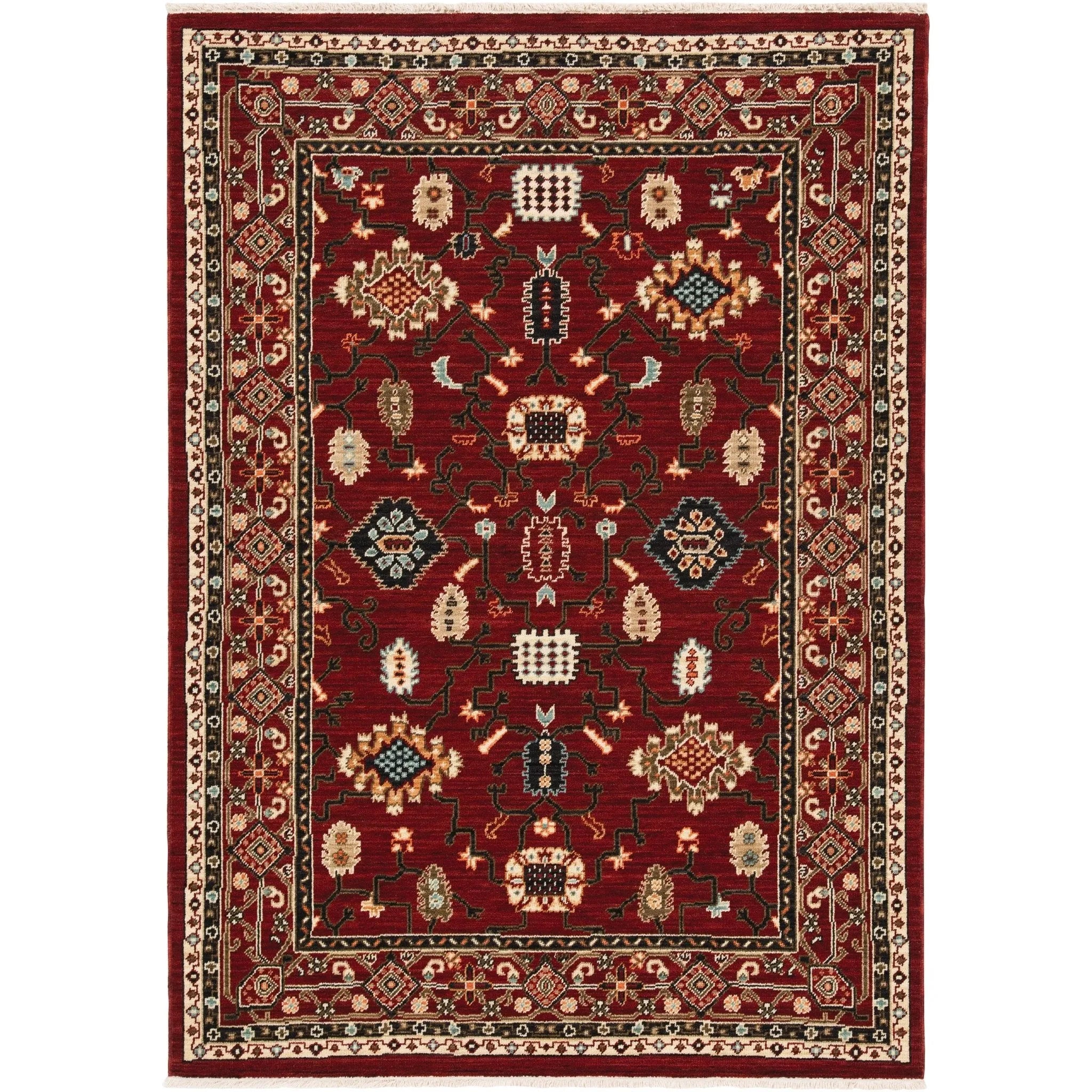 Lilihan 43S Red/Black Rug - Baconco