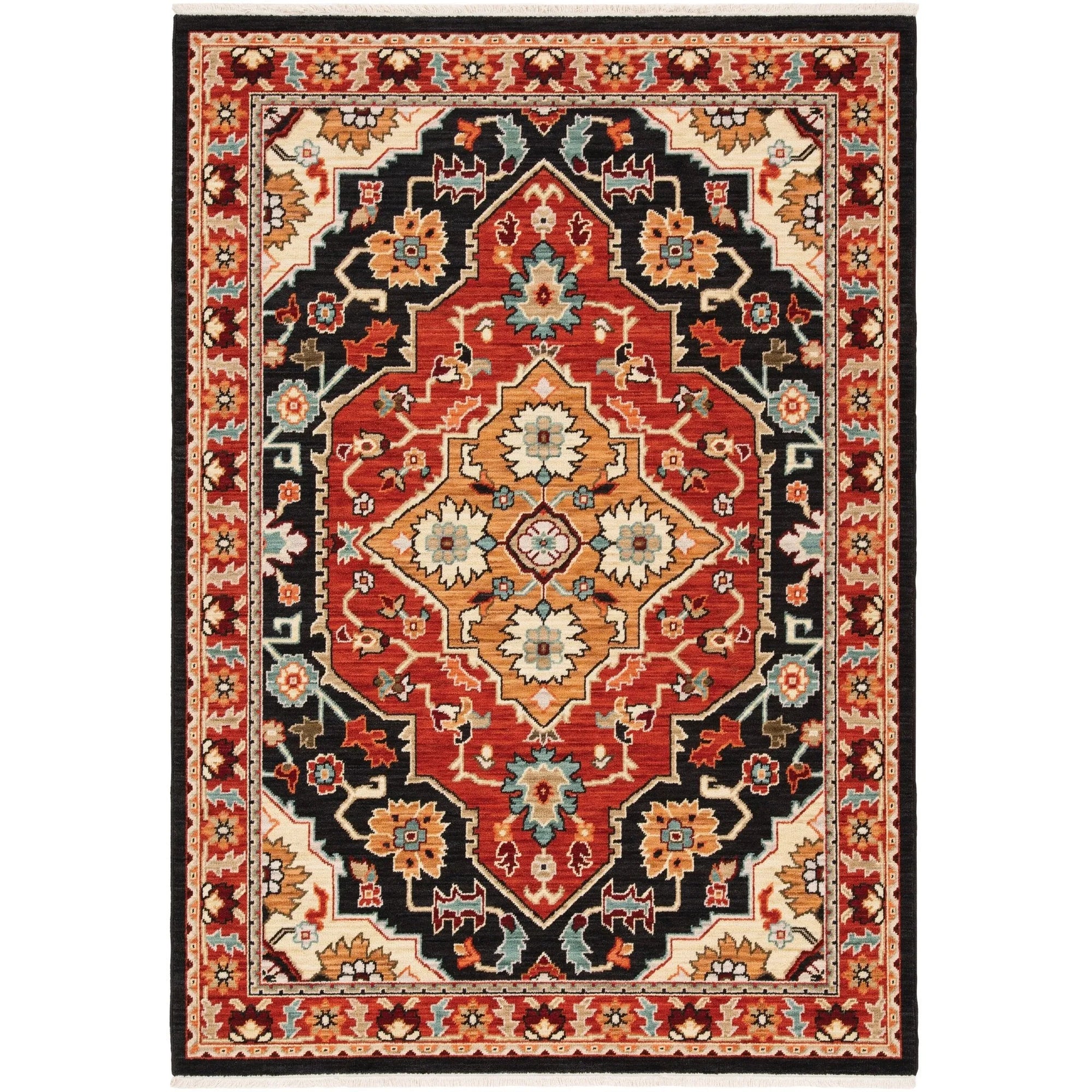 Lilihan 4929A Black/Red Rug - Baconco