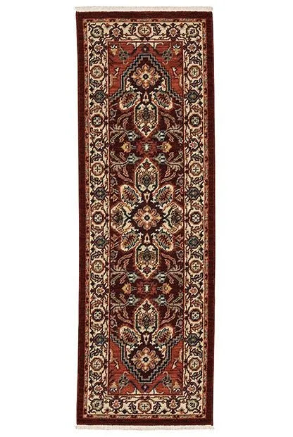 Lilihan 5502C Red/Ivory Rug - Baconco