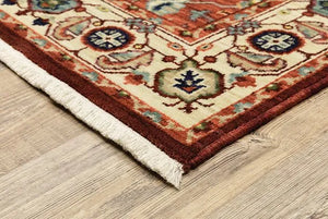 Lilihan 5502C Red/Ivory Rug - Baconco