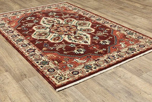 Lilihan 5502C Red/Ivory Rug - Baconco