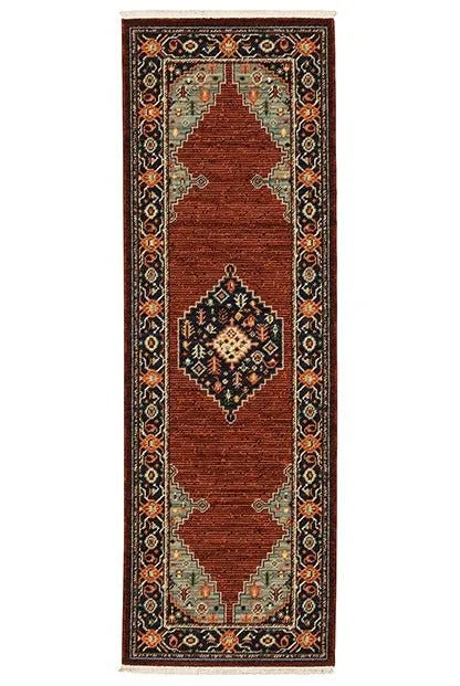 Lilihan 5503M Red/Blue Rug - Baconco