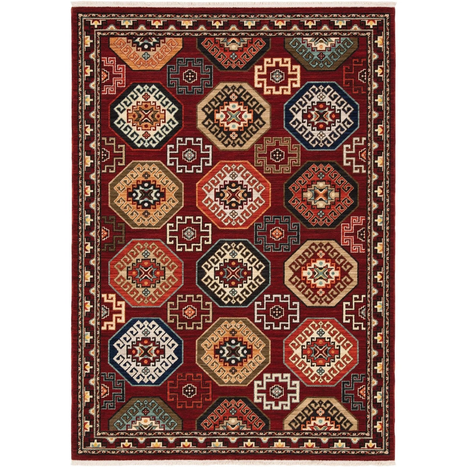 Lilihan 91R Red/Multi Rug - Baconco