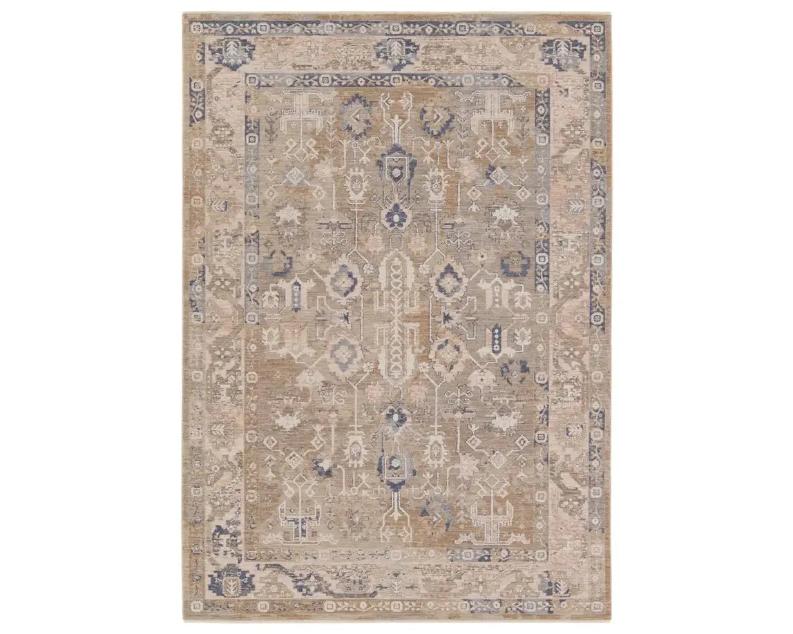 Lilit LIL01 Brown/Blue Rug - Baconco